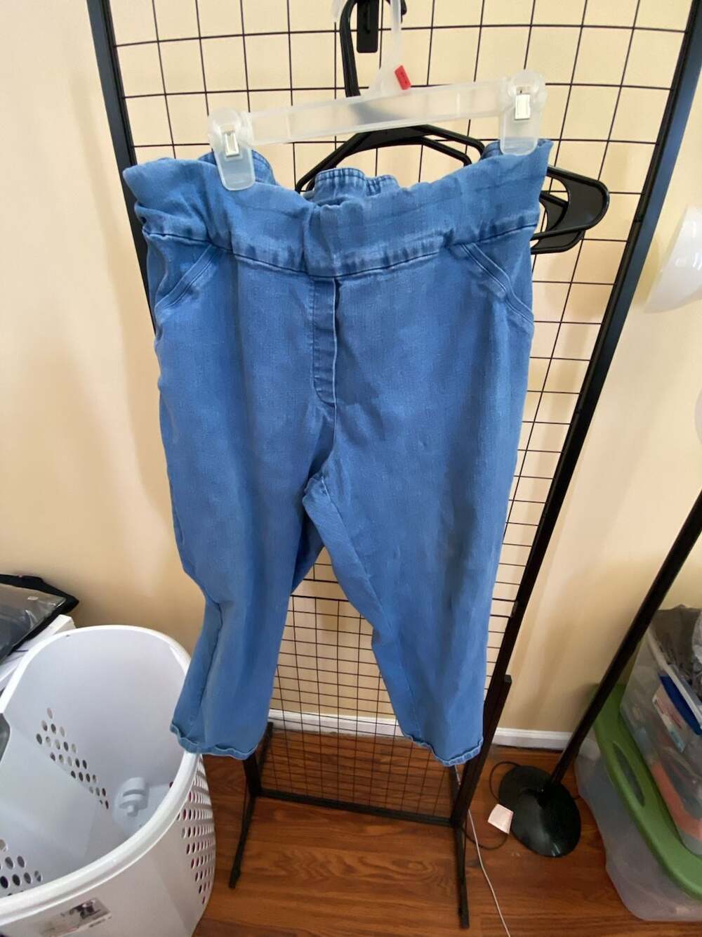 Alfred Dunner Woman 20W Pull-On Elastic Waist Denim Pants Jeans Blue